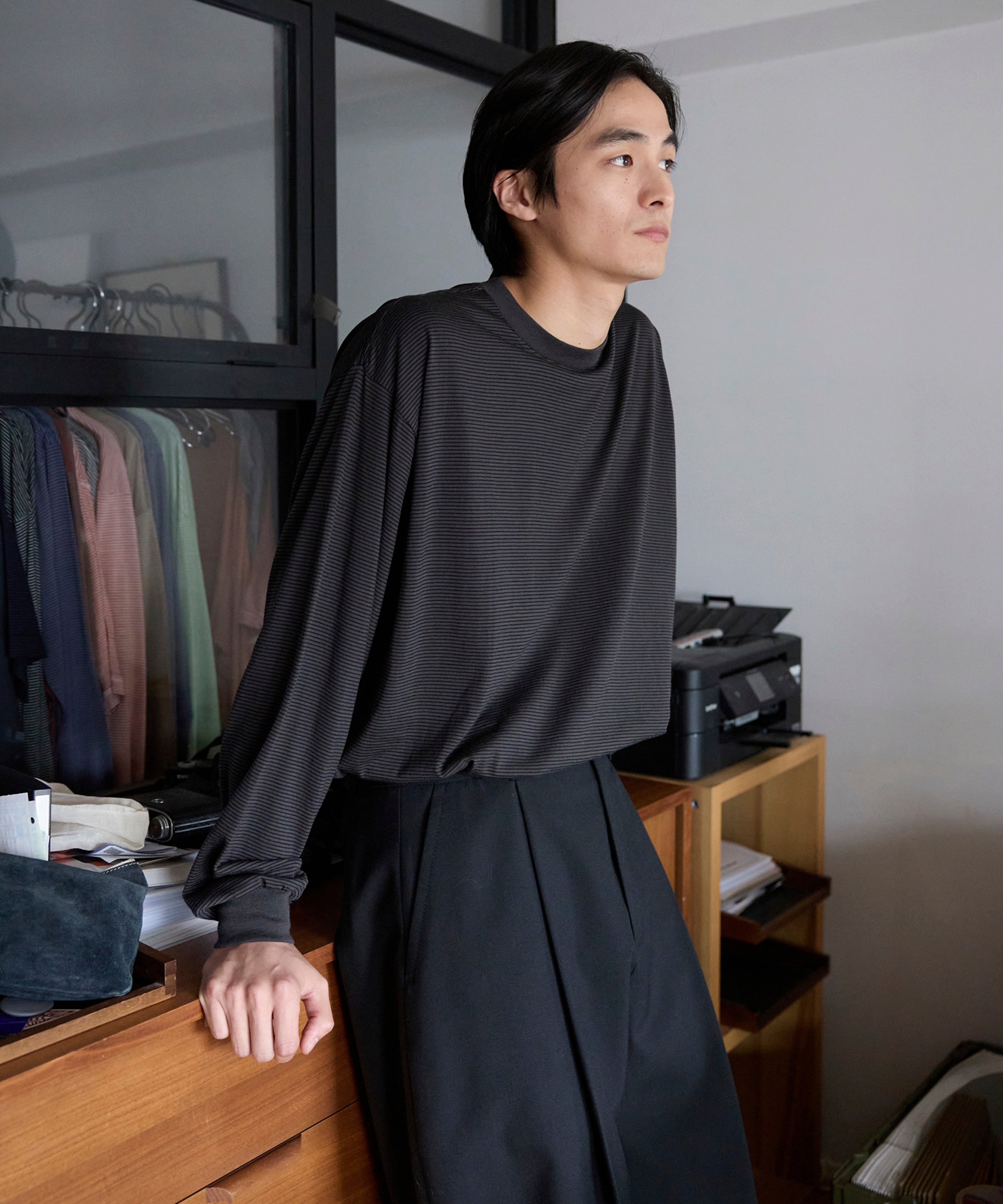 ONC MERINO ロングスリーブTシャツ charcoal gray LONG SLEEVE TEE – ONC MERINO