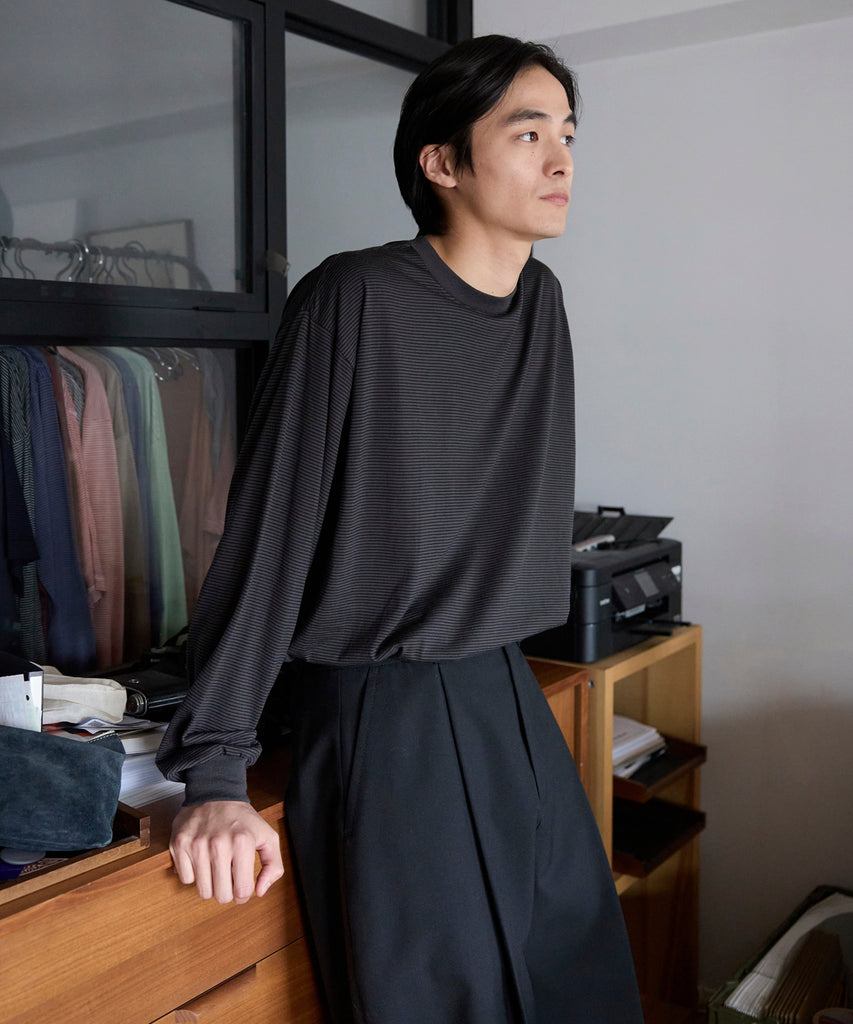 ONC MERINO チャコールグレー Tシャツ サイズ3 LONG SLEEVE TEE / CHACORL GRAY – ONC MERINO